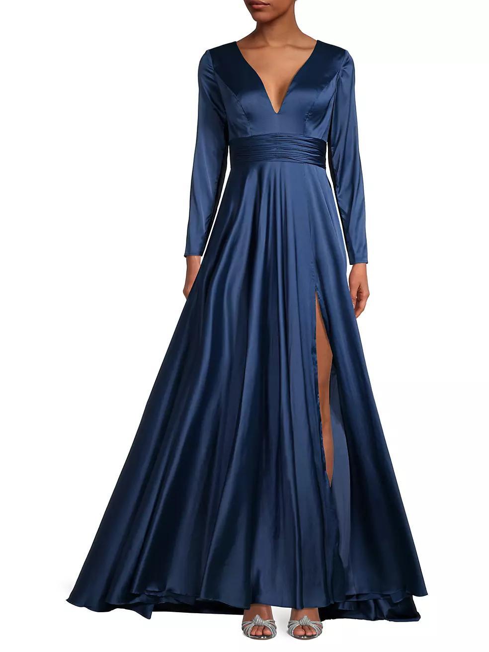 Satin Empire Waist Ballgown Product Image