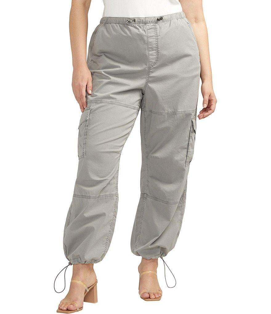 Silver Jeans Co. Plus Size Mid-Rise Drawstring Parachute Cargo Pants Product Image