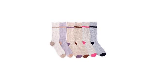 Womens MUK LUKS 6-Pack Dream Step Mini Crew Socks Set Product Image