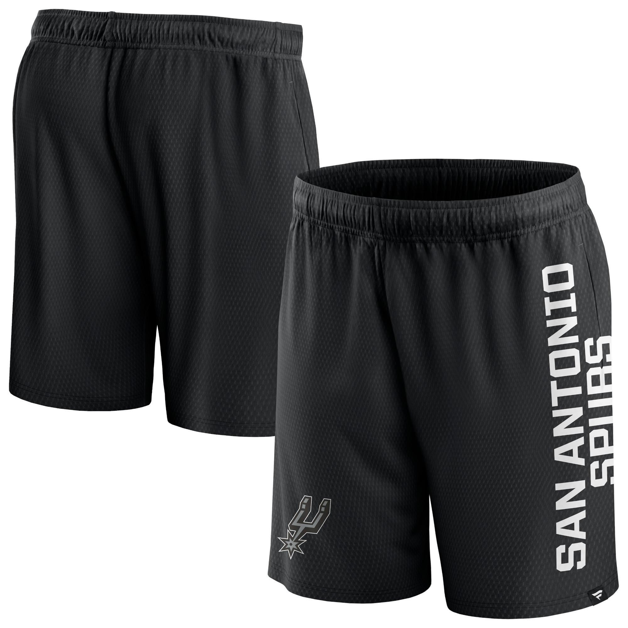 Mens Fanatics Branded San Antonio Spurs Post Up Mesh Shorts Product Image