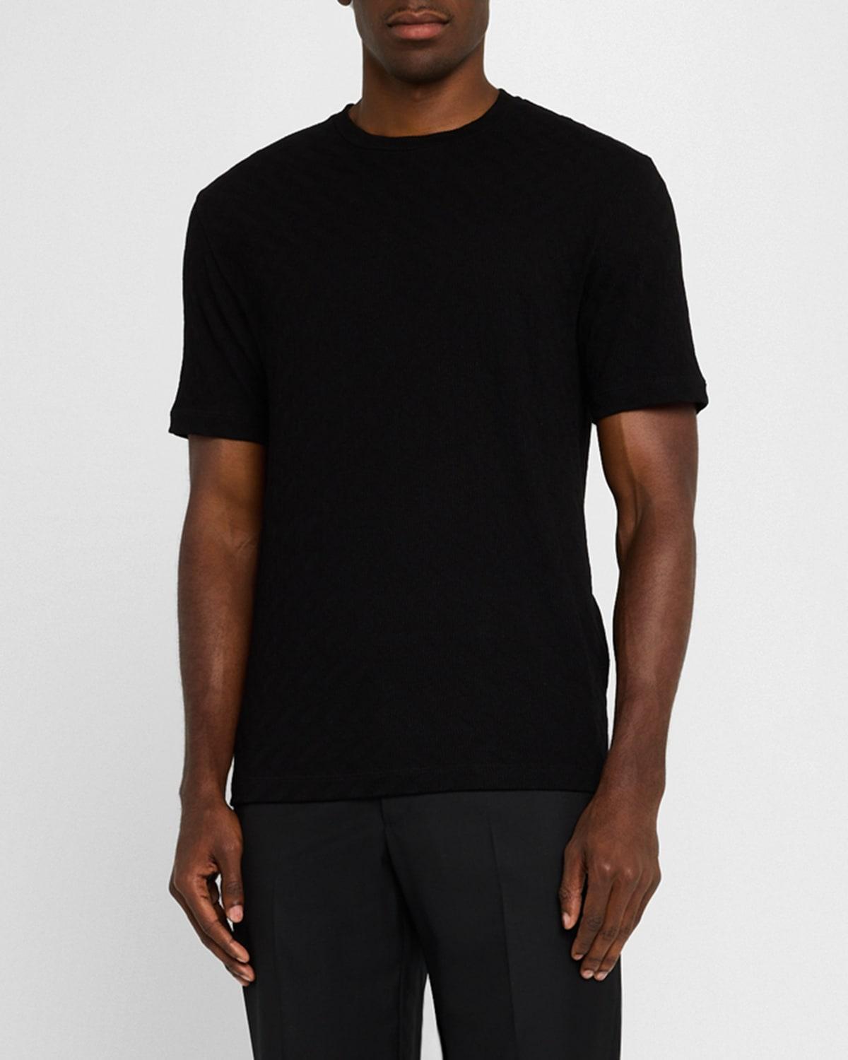 Mens Textured Solid T-Shirt Product Image