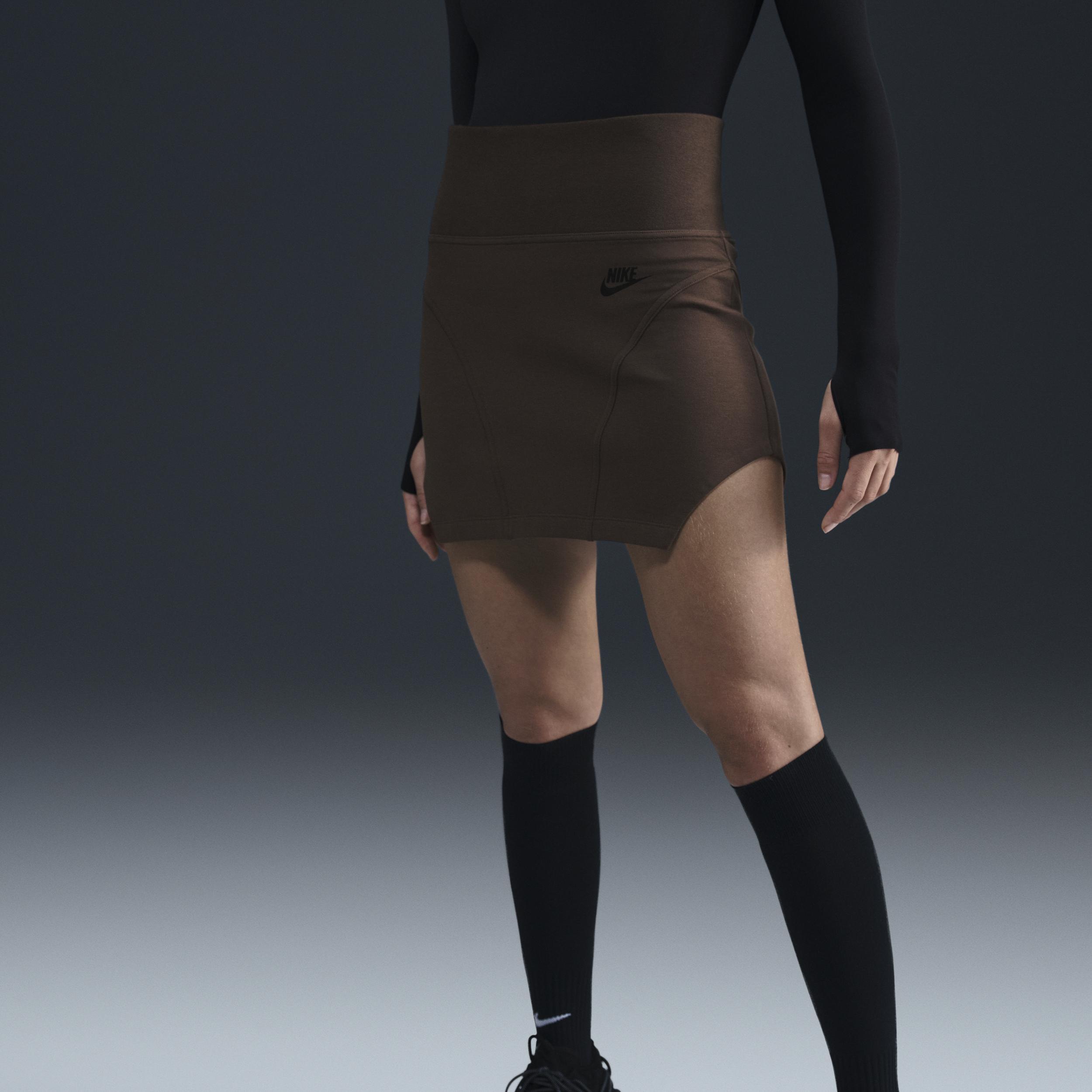 Womens Nike Sportswear Tech Fleece High-Waisted Mini Skirt Product Image