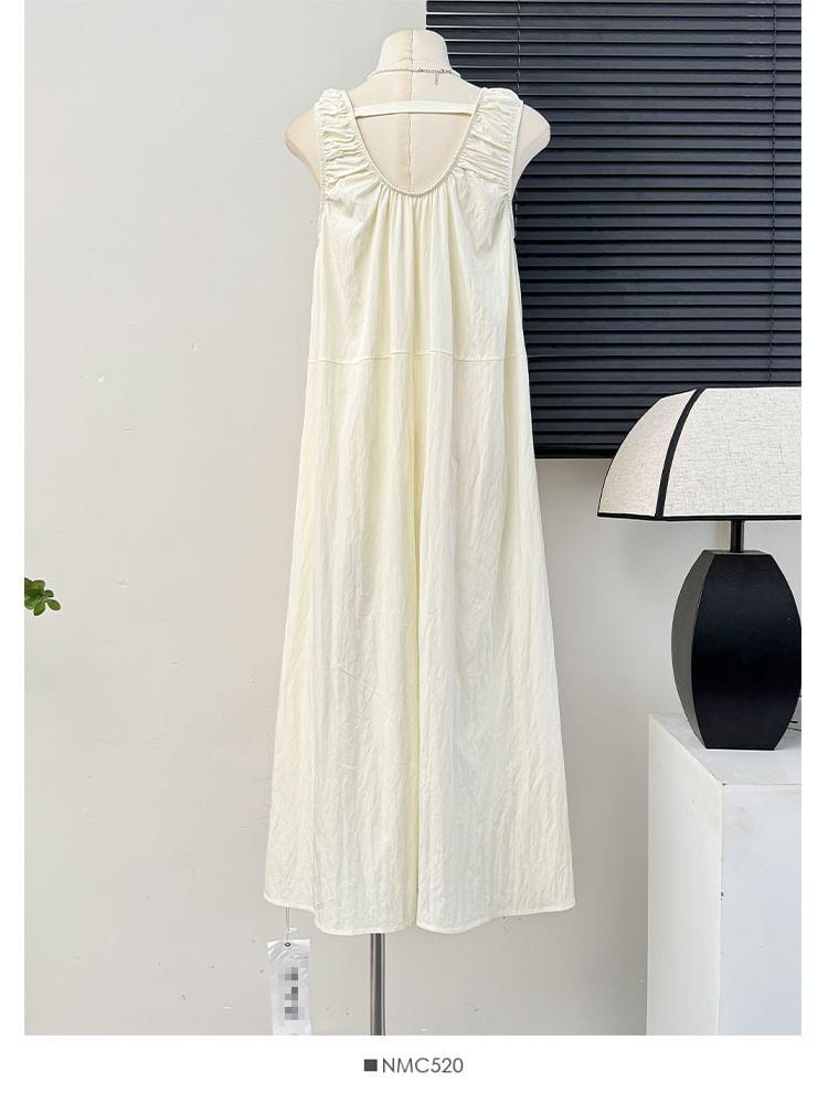 Summer Sleeveless Loose Maxi Dress in 5 Colors Product Image