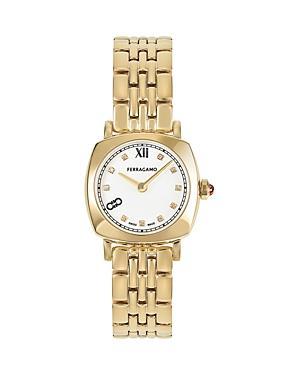 Salvatore Ferragamo Womens Swiss Silver-Tone Stainless Steel Bracelet Watch 23mm Product Image