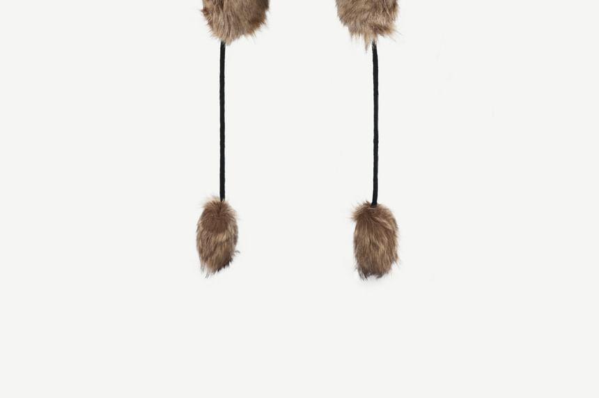 Pom Pom Fleece Trapper Hat Product Image