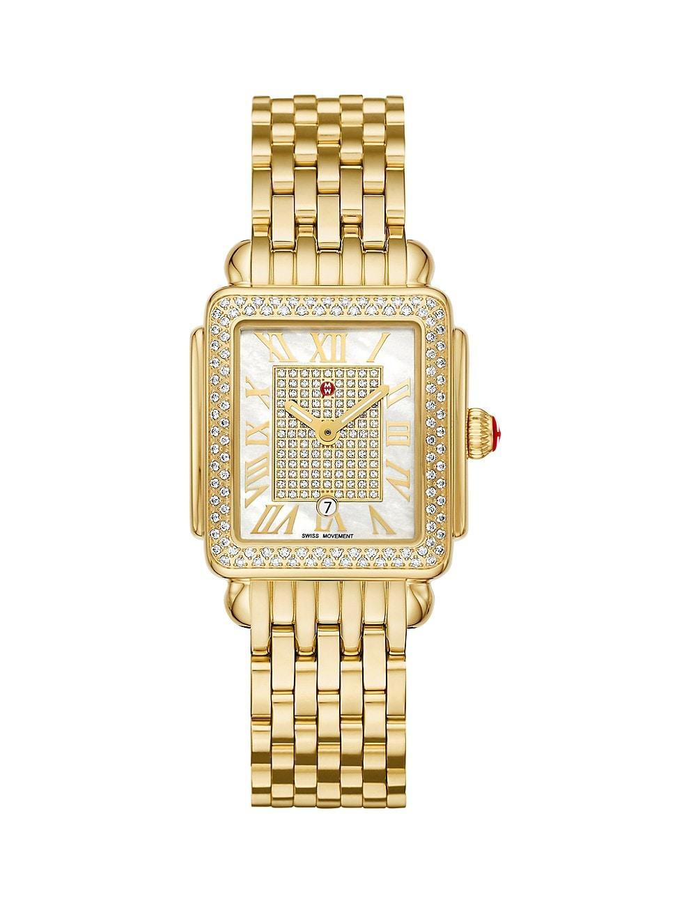 MICHELE Deco Madison Mid Diamond Pav Bracelet Watch, 31mm Product Image