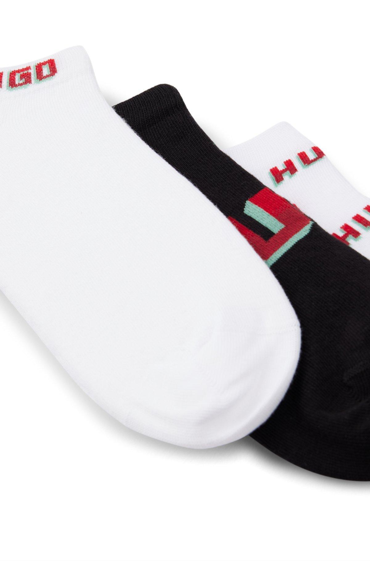 Three-pack of ankle socks with logos Product Image