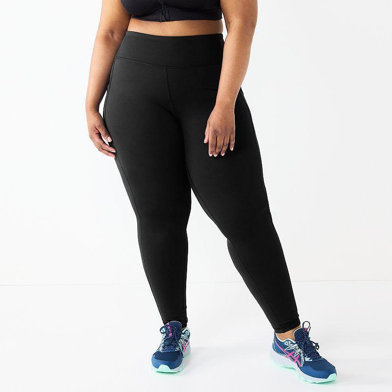 Plus Size Tek Gear Ultrastrech High-Waisted Side Pocket Leggings, Womens Product Image