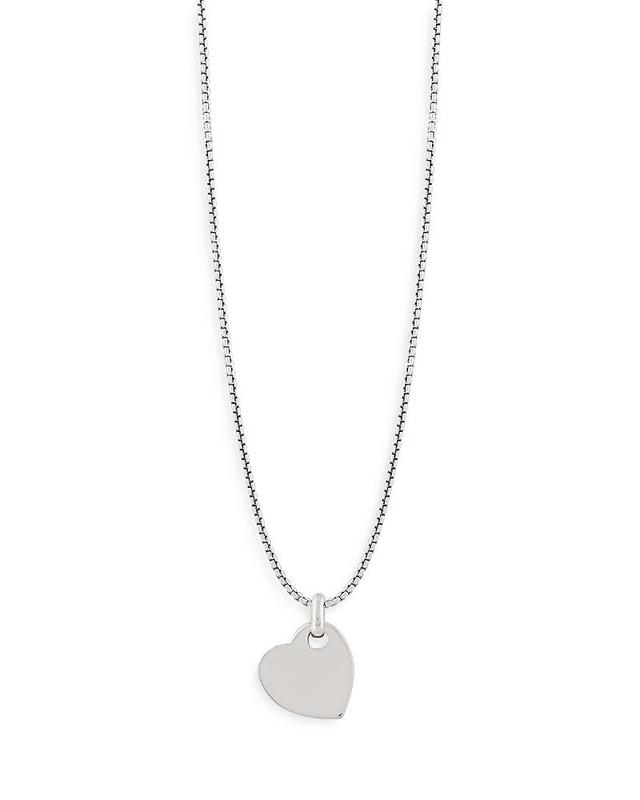 Bloomingdales Heart Tag Pendant Necklace In Sterling Silver, 18 - 100% Exclusive Product Image