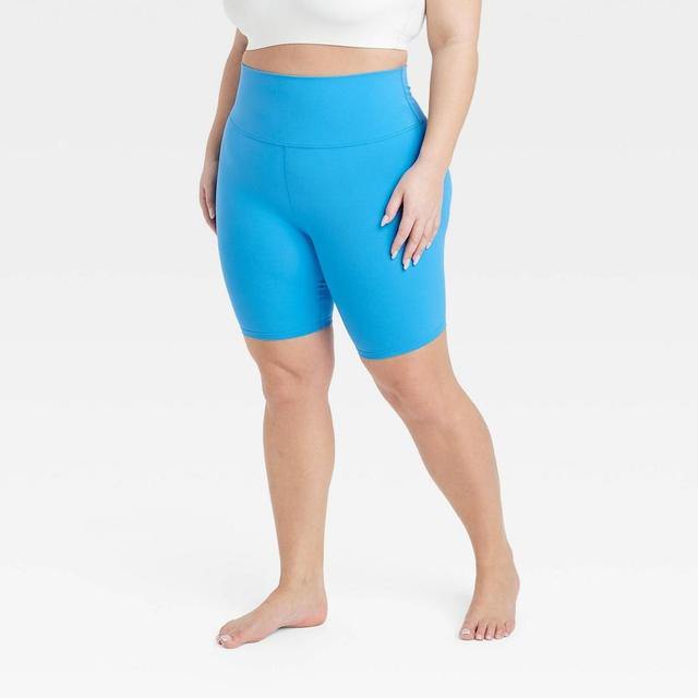 Womens Everyday Soft Ultra High-Rise Bike Shorts 8 - All In Motion Blue XXL Product Image