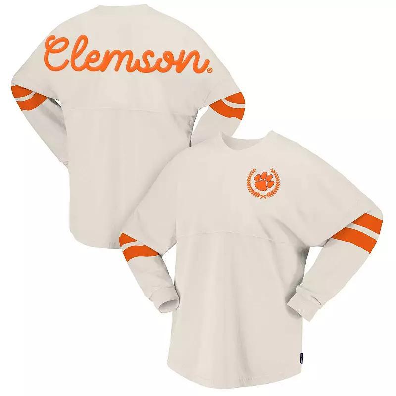 Womens Spirit Jersey Cream Clemson Tigers Oversized T-Shirt Product Image