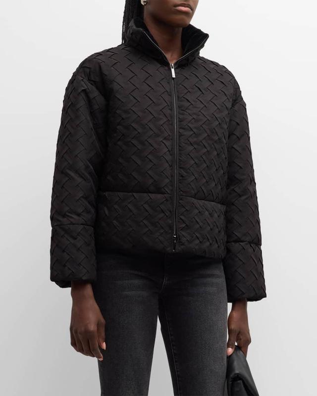 Weave Texture Puffer Jacket Product Image