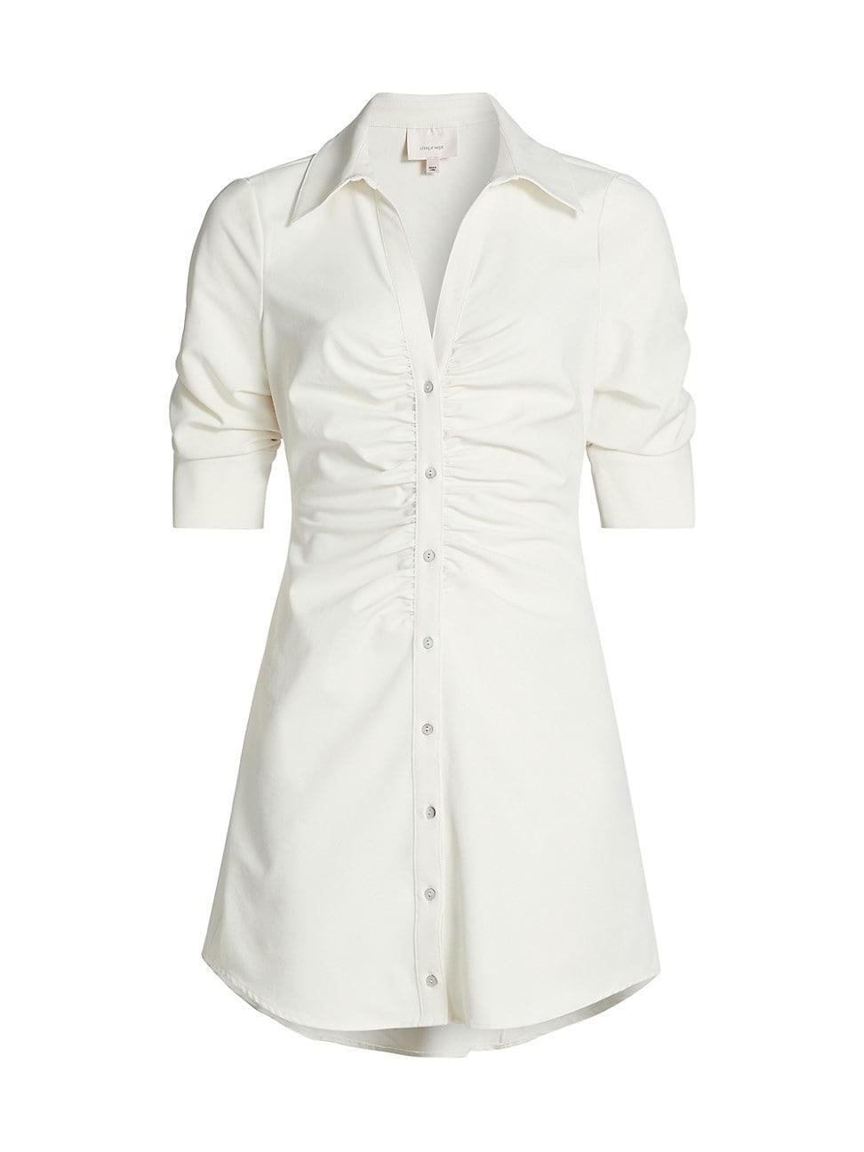 Womens Elina Gathered Mini-Shirtdress Product Image