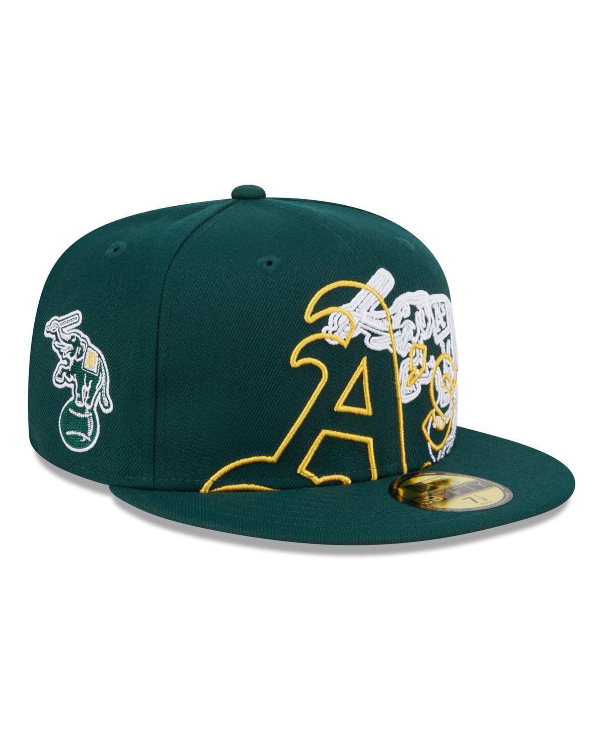 Mens New Era Oakland Athletics Game Day Overlap 59FIFTY Fitted Hat Product Image