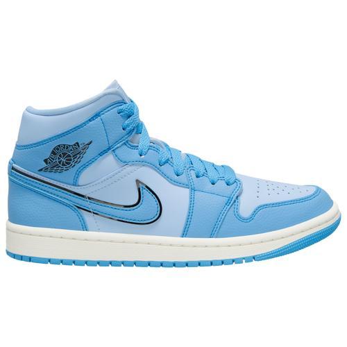 Jordan Womens AJ1 Mid SE - Shoes Dark Powder Blue/Ice Blue Product Image