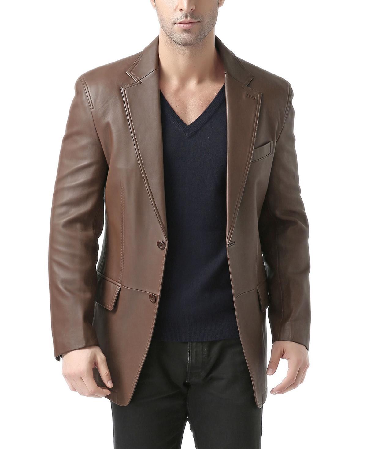 Bgsd Men Two-Button Leather Blazer - Short Product Image