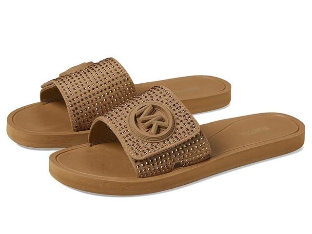 MICHAEL Michael Kors Mk Charm Slide (Camel) Women's Sandals Product Image