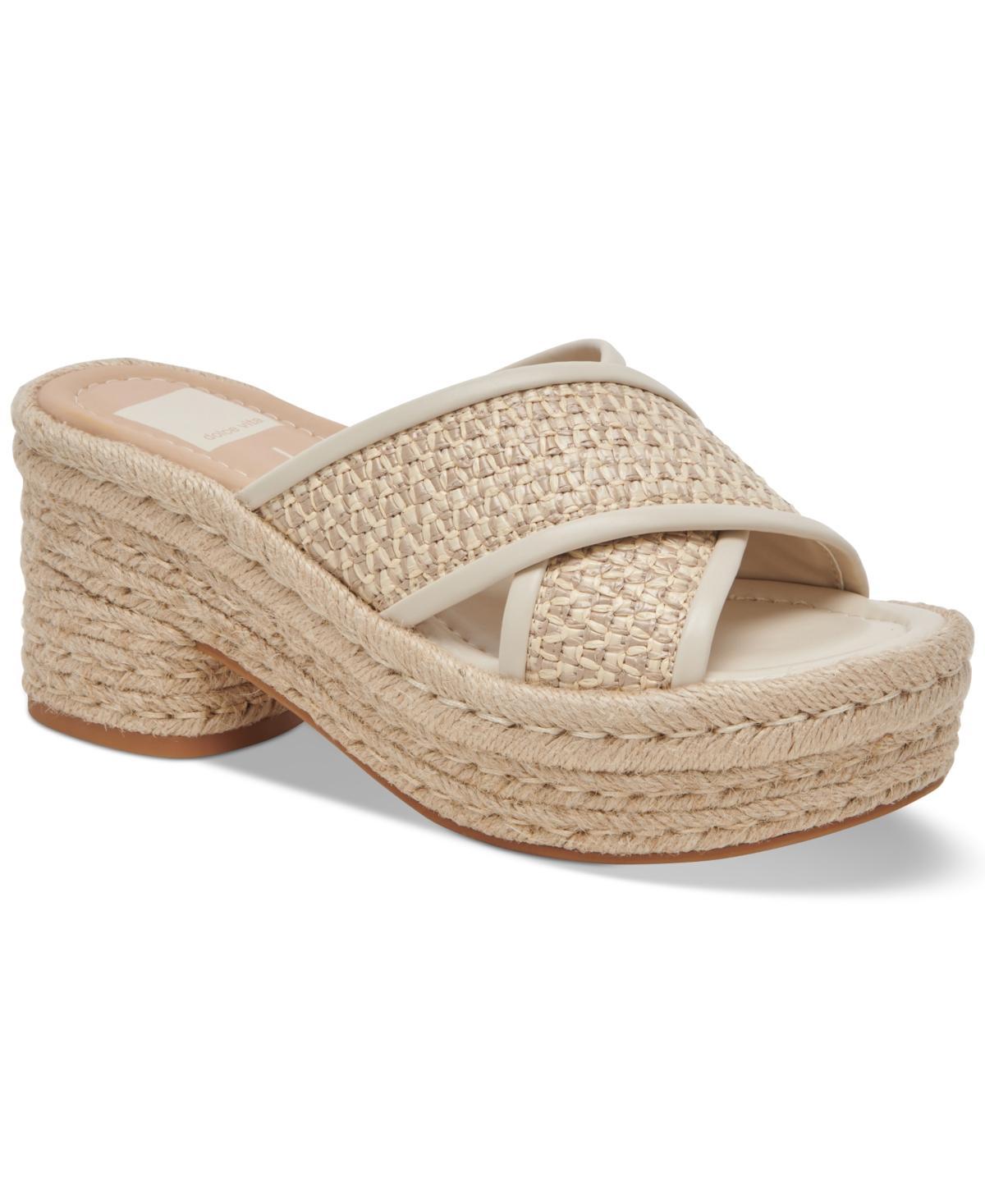 Dolce Vita Womens Eldora Espadrille Heeled Mule Sandals Product Image