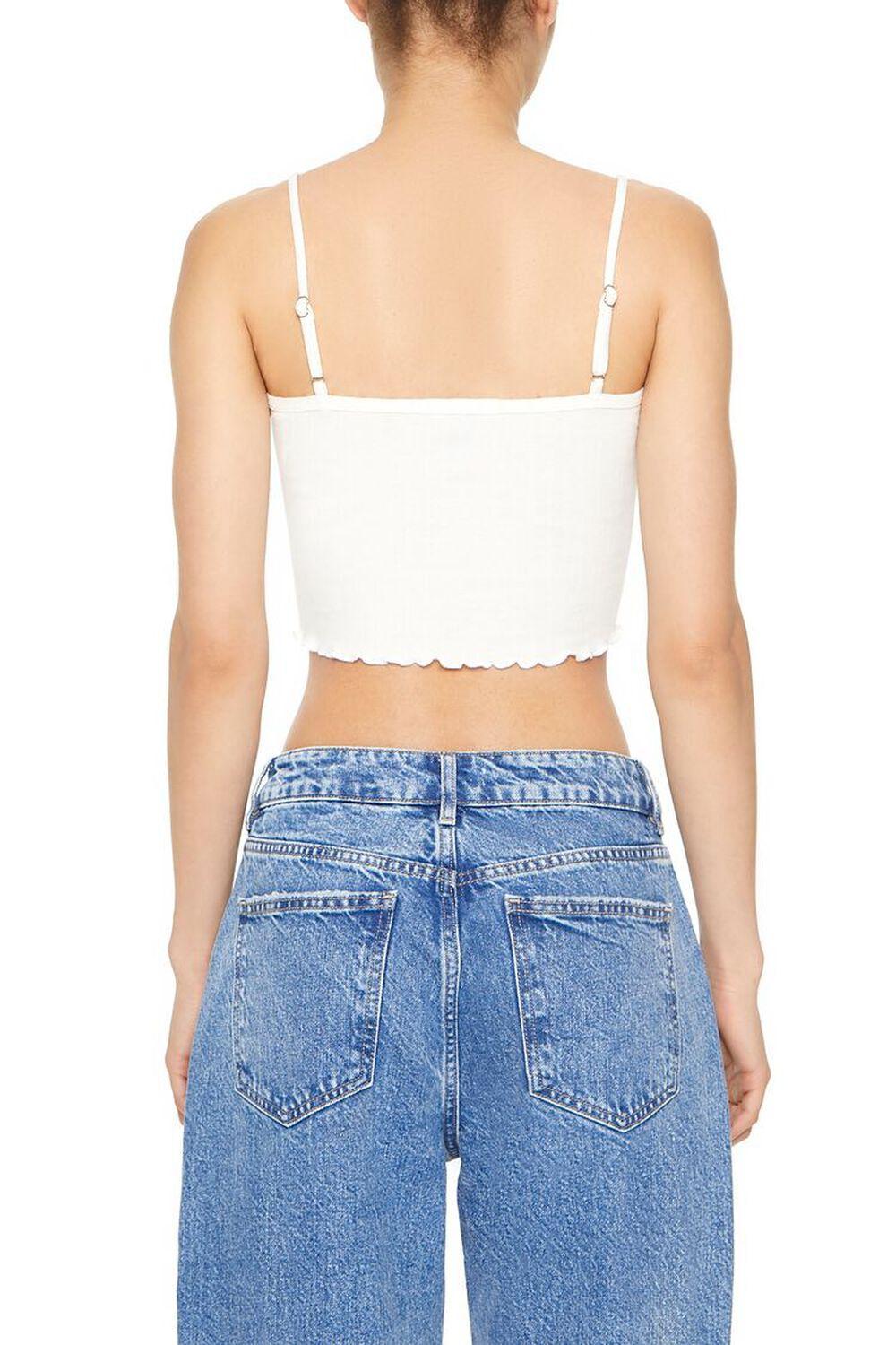 Rosette Lettuce-Edge Cropped Cami | Forever 21 Product Image