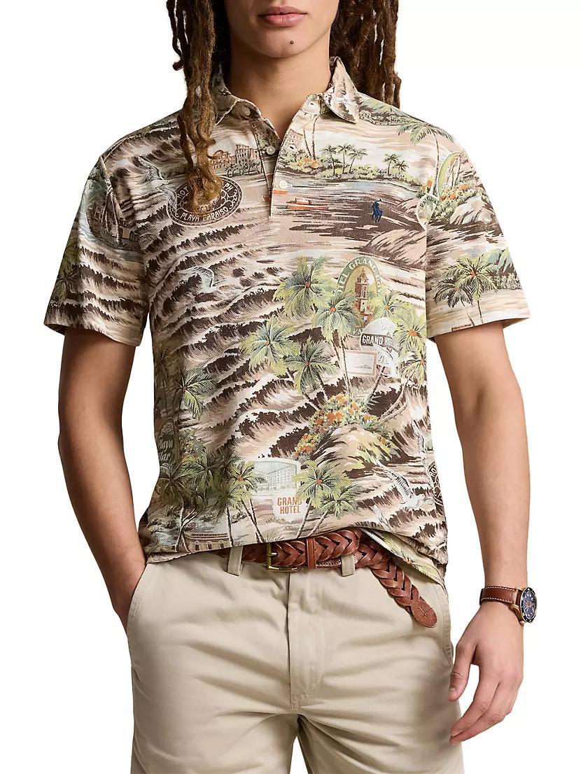 Beach Cotton Polo Shirt Product Image