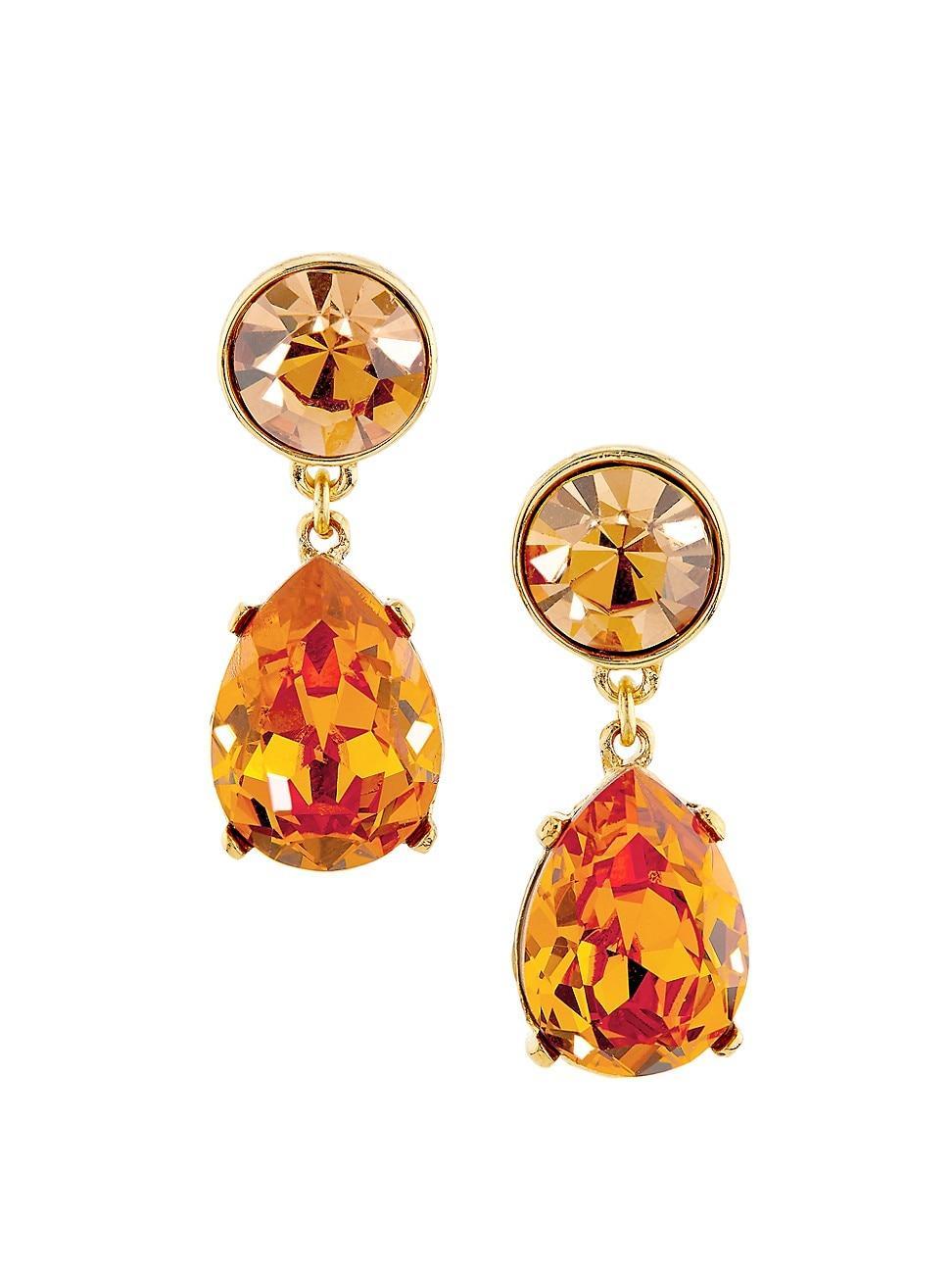 Womens Goldtone & Glass Crystal Drop Earrings Product Image