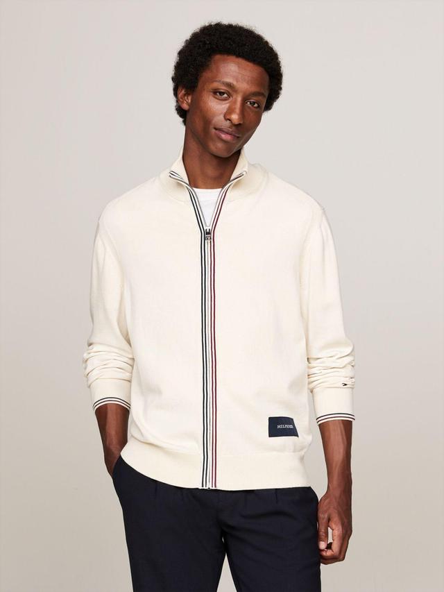 Tommy Hilfiger Men's Stripe Placket Zip Sweater Product Image