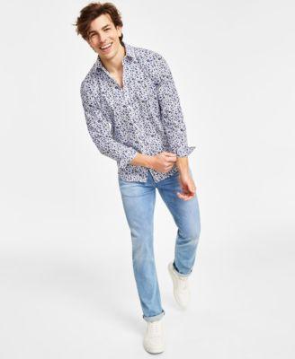 I.N.C. International Concepts Mens Floral Dress Shirt Skinny Fit Jeans Created For Macys Product Image