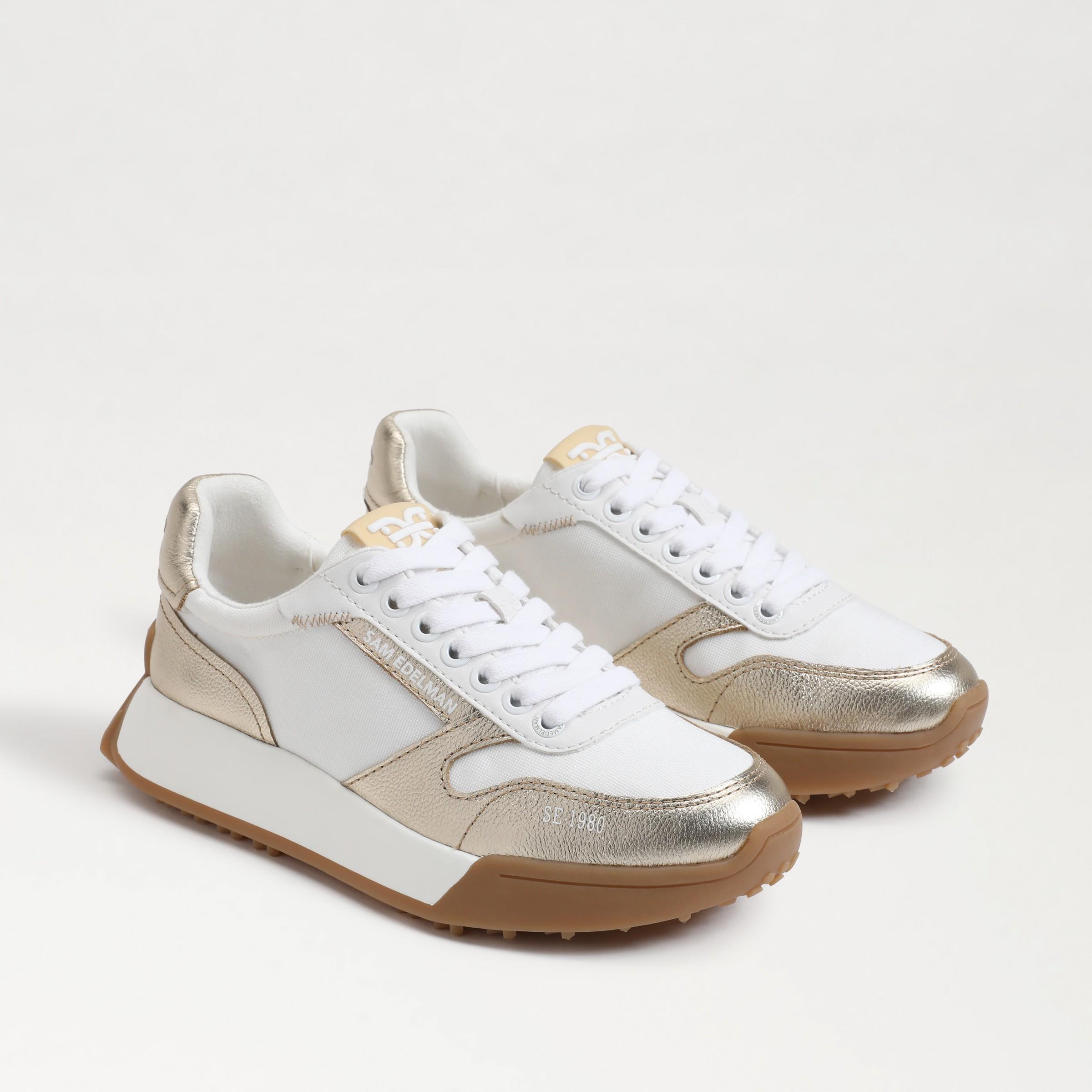 Sam Edelman Layla Sneaker White/Gold Product Image