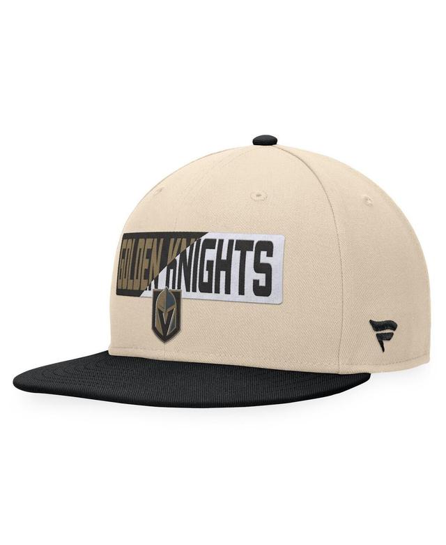 Mens Fanatics Branded Cream/Black Vegas Golden Knights Goalaso Snapback Hat Product Image