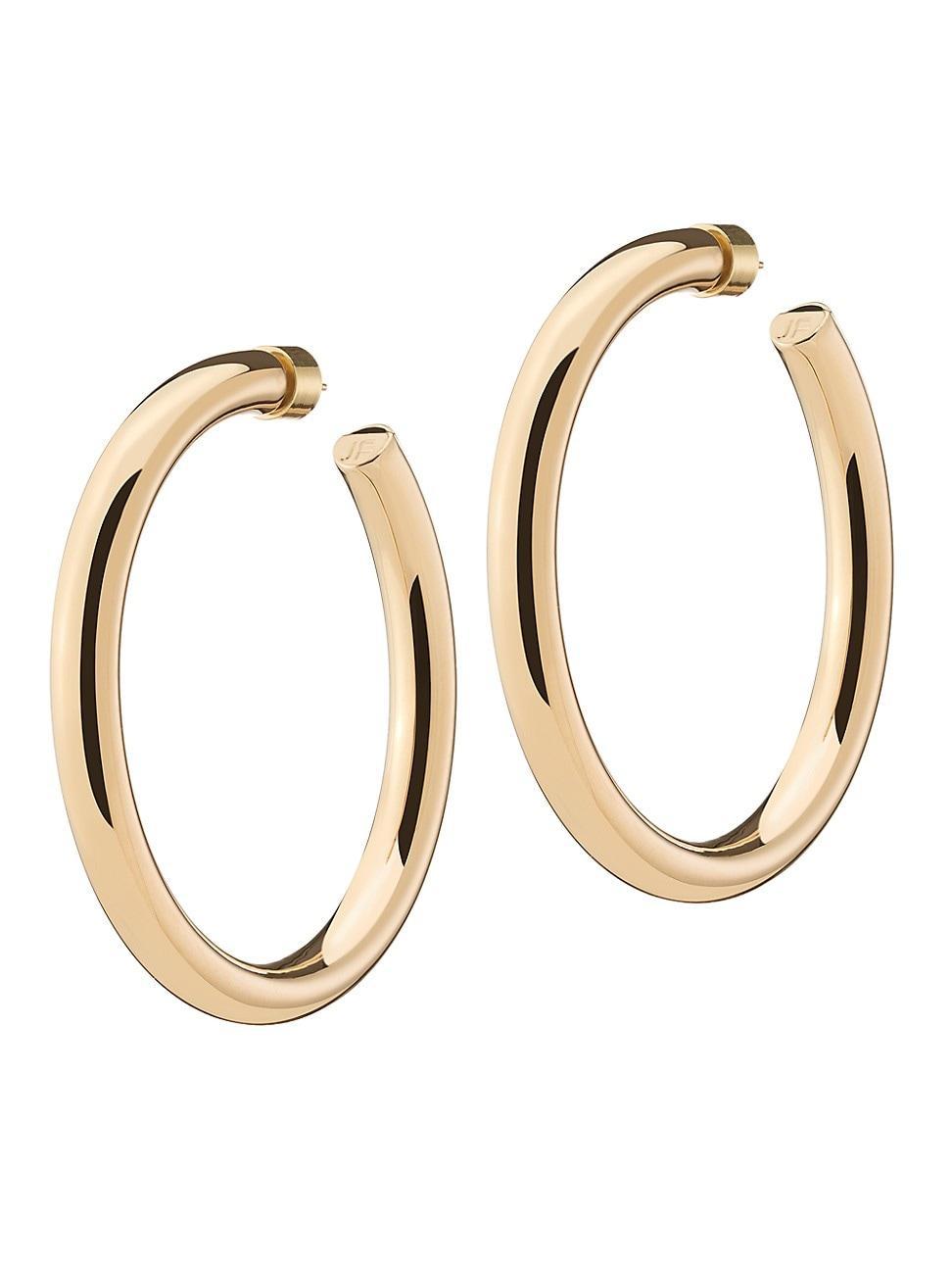 Womens Samira 10K Gold-Plated Hoops Product Image