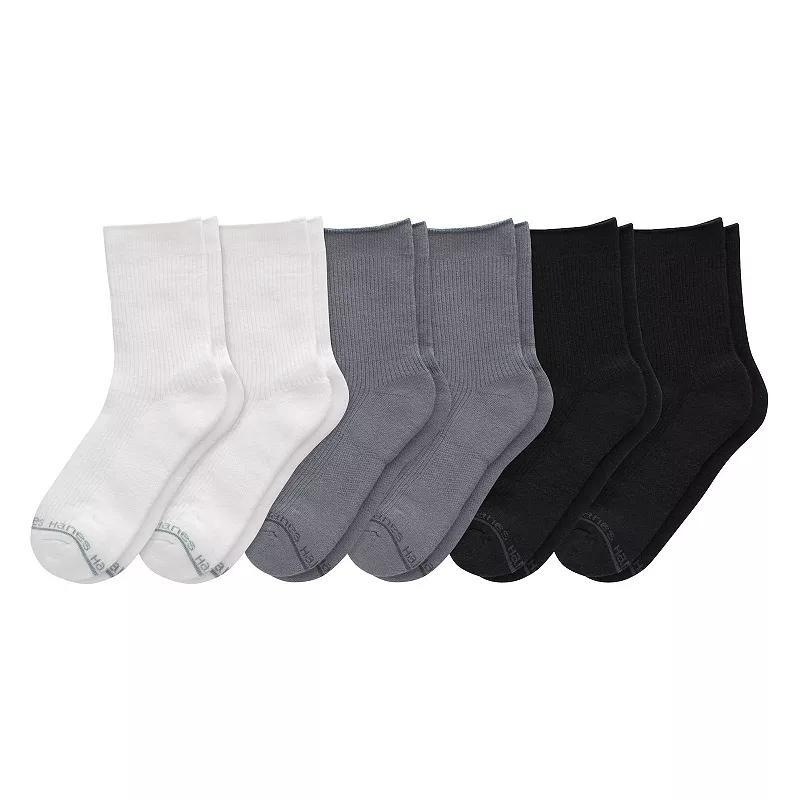 Womens Hanes Originals Ultimate Womens SuperSoft 6-Pack Mid Crew Socks WMSSM6 Product Image