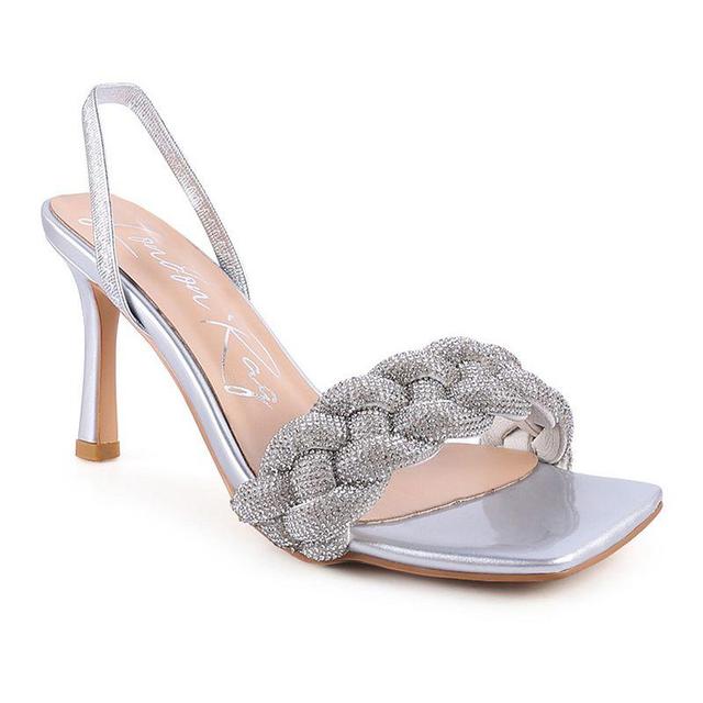 London Rag High Social Diamante Womens Braided Sandals Product Image