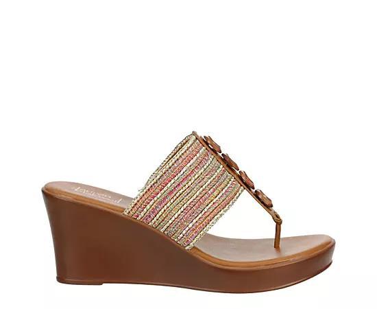 Lauren Blakwell Womens Mahogany Wedge Sandal Product Image