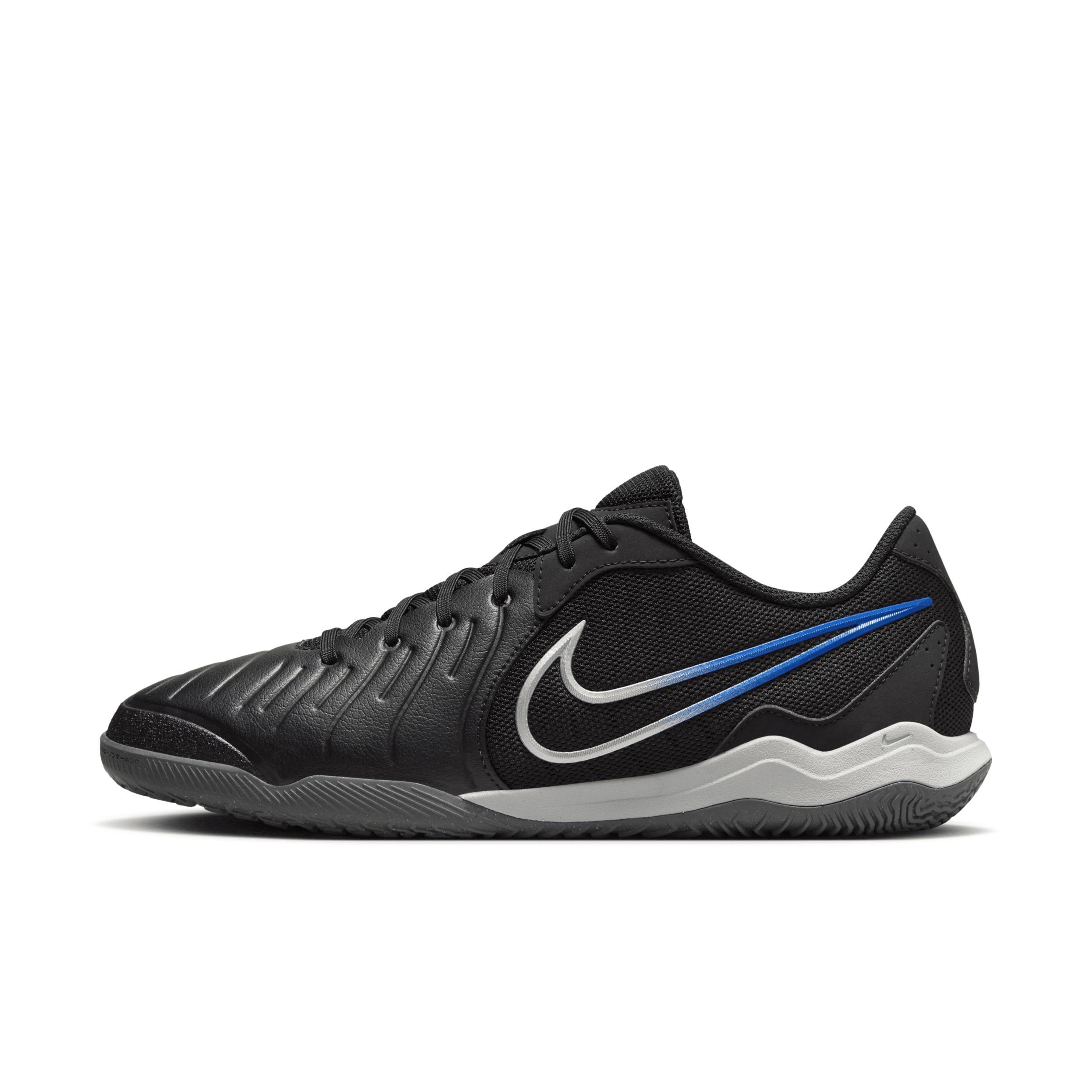 Nike Mens Nike Legend 10 Academy IC - Mens Soccer Shoes Black/Chrome/Hyper Royal Product Image