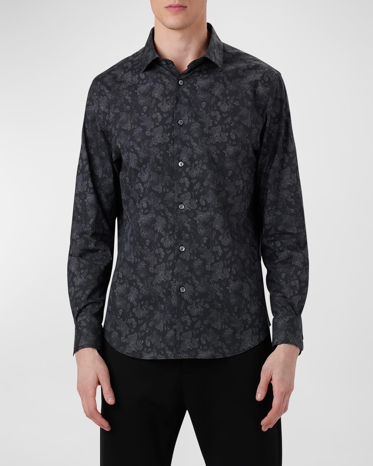 Mens Axel Woven Cotton-Stretch Sport Shirt Product Image