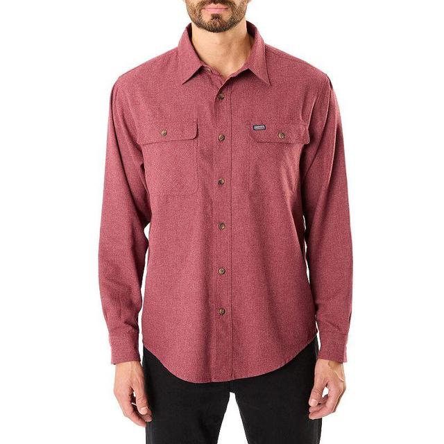 Mens Smiths Workwear Regular-Fit Solid Two-Pocket Flannel Button-Down Shirt Grey Blue Product Image