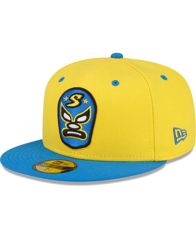 Mens New Era Yellow Sacramento River Cats Copa De La Diversion 59FIFTY Fitted Hat Product Image