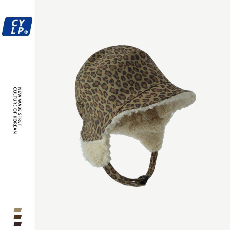 Leopard Print Trapper Hat Product Image