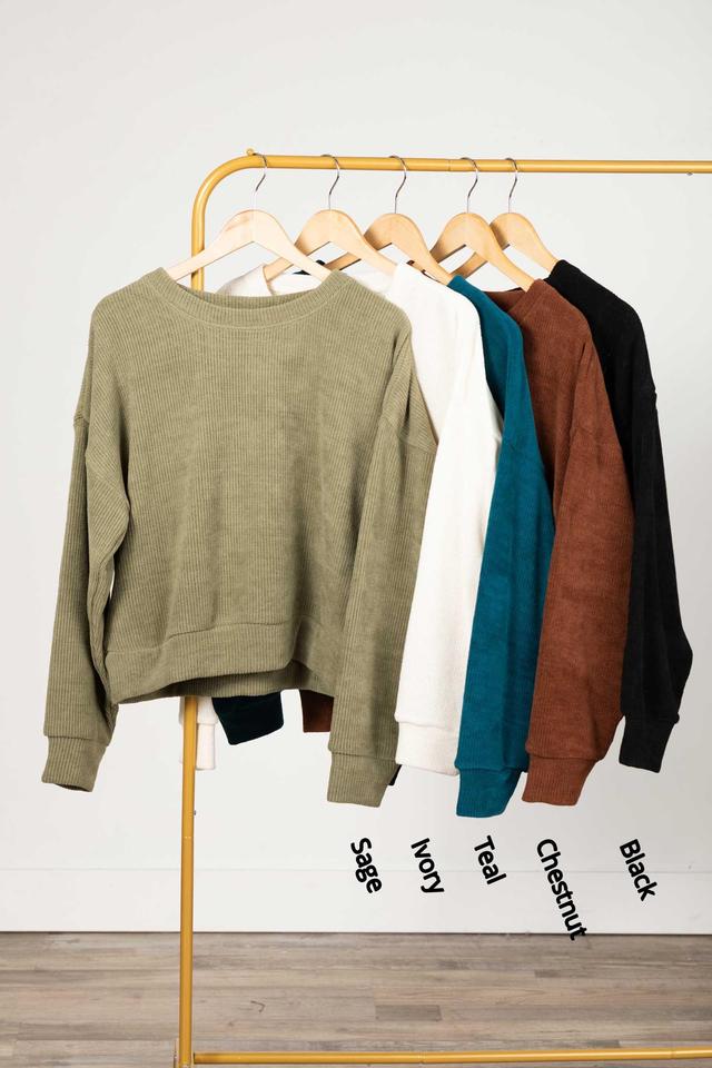 Soft Textured Crewneck Sweatshirt Product Image