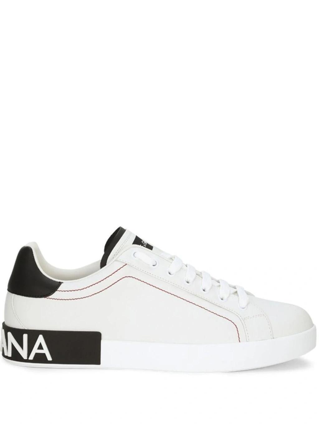 Leather Portofino Sneakers In White Product Image