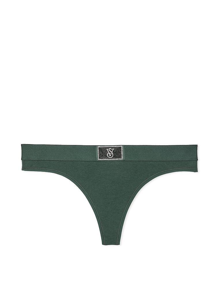 Logo Cotton Shine Patch Thong Panty Product Image