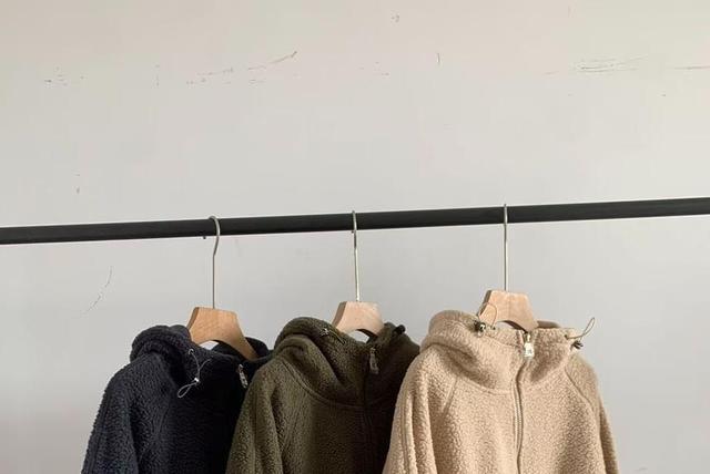 Plain Fleece Zip-Up Hoodie Product Image