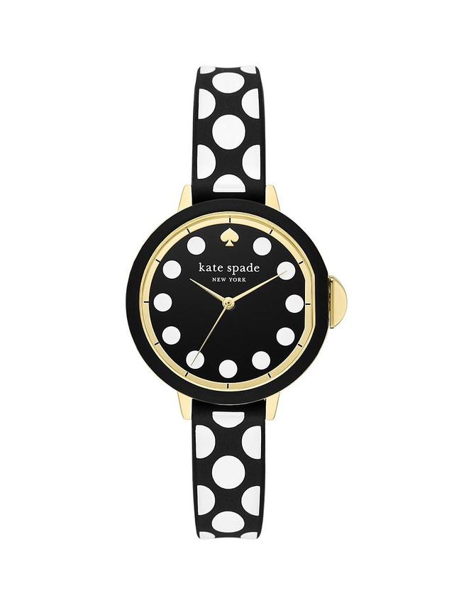 Womens Park Row Goldtone Stainless Steel & Silicone Strap Watch Product Image