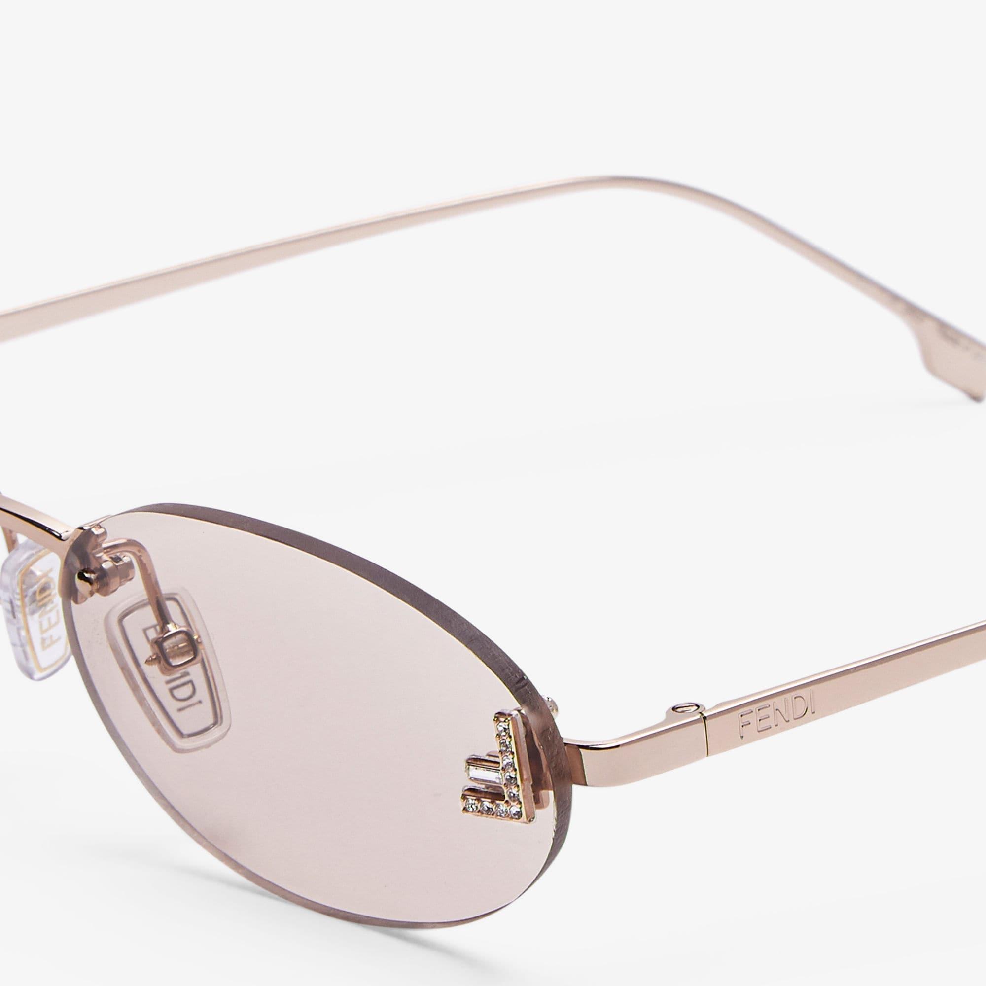 Fendi First CrystalRose-gold colored sunglasses Product Image