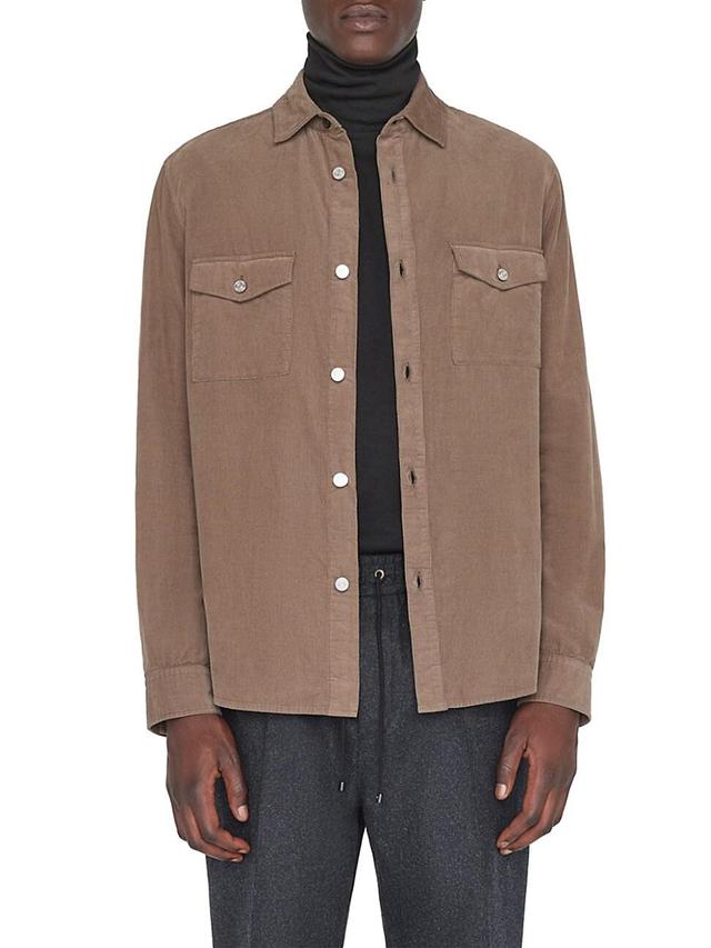 FRAME Long Sleeve Corduroy Button-Up Shirt Product Image