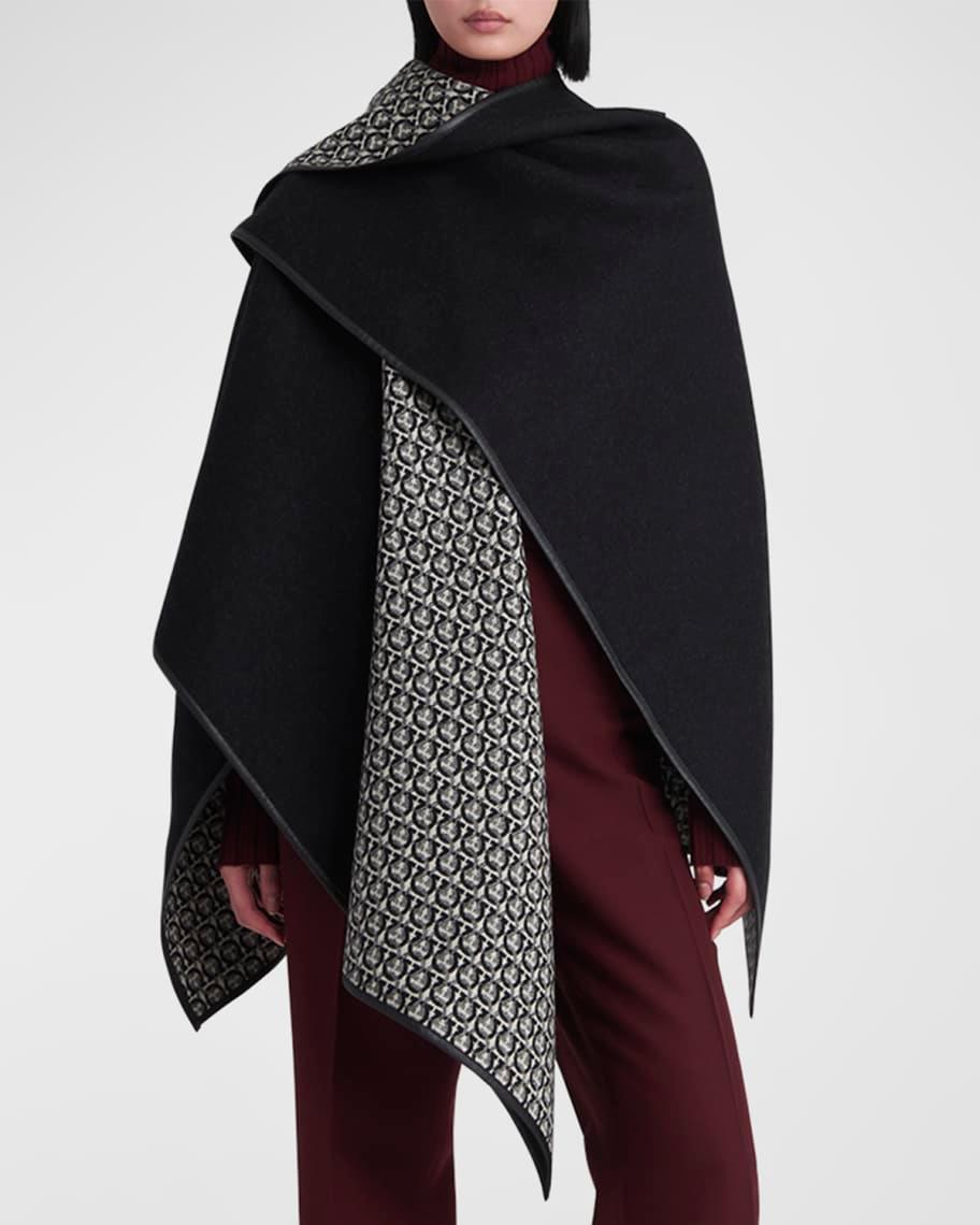 Gancini Wool & Leather Cape Product Image