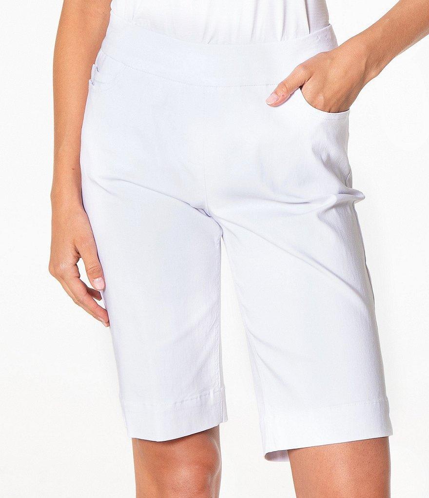 Sport Haley Slimsation Pull-On Solid Pocketed Bermuda Shorts Product Image