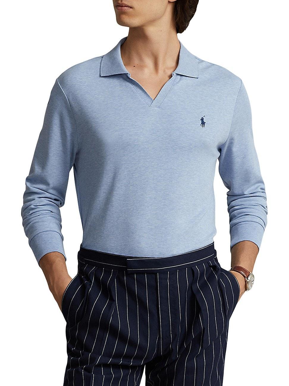 Polo Ralph Lauren Classic Fit Long Sleeve Interlock Polo Shirt Product Image