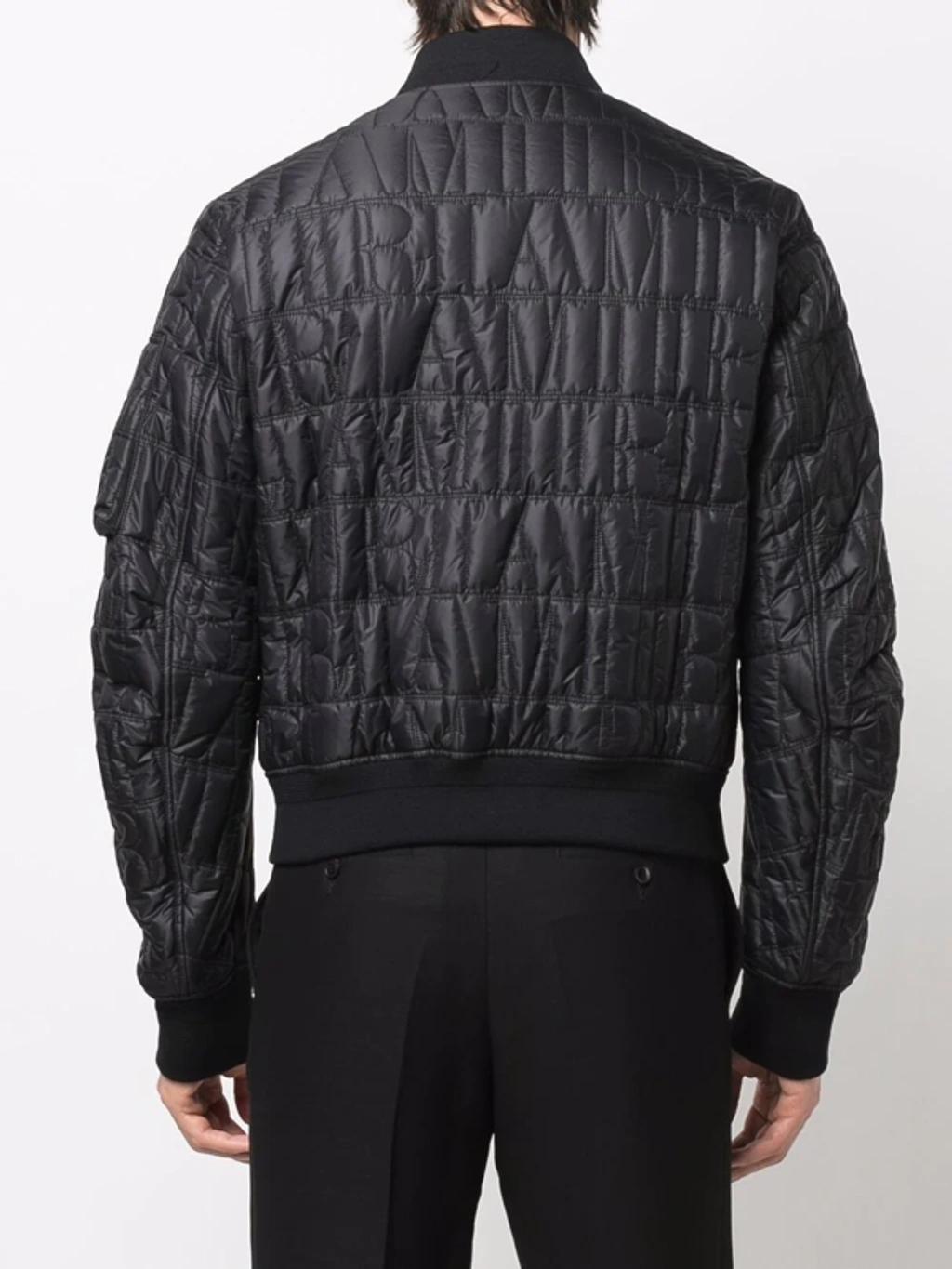 Quilted Bomber Jacket In Black Product Image