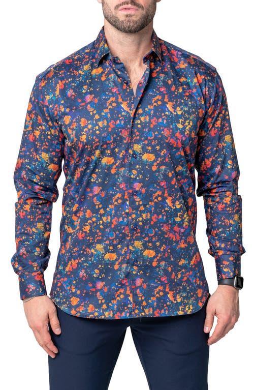 Mens Fibonacci Paint Splatter Sport Shirt Product Image